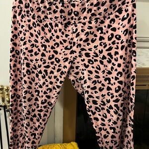 No Boundaries Pink and Black Leopard Print women’s leggings
